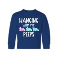 thumbnail image 1 of Inktastic Easter Hanging with My Peeps Pastel Bunnies Long Sleeve Youth T-Shirt, 1 of 5