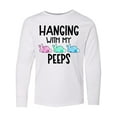thumbnail image 1 of Inktastic Easter Hanging with My Peeps Pastel Bunnies Long Sleeve Youth T-Shirt, 1 of 5