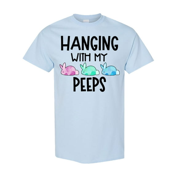 Inktastic Easter Hanging with My Peeps Pastel Bunnies T-Shirt