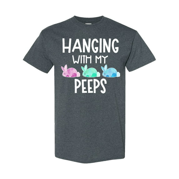 Inktastic Easter Hanging with My Peeps Pastel Bunnies T-Shirt