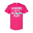 thumbnail image 1 of Inktastic Easter Hanging with My Peeps Pastel Bunnies T-Shirt, 1 of 5
