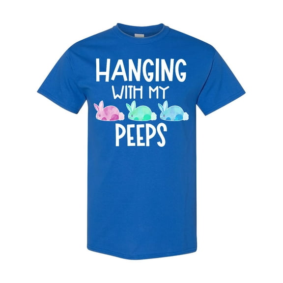 Inktastic Easter Hanging with My Peeps Pastel Bunnies T-Shirt