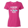thumbnail image 1 of Inktastic Easter Hanging with My Peeps Pastel Bunnies Women's T-Shirt, 1 of 5