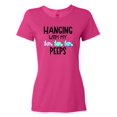 thumbnail image 1 of Inktastic Easter Hanging with My Peeps Pastel Bunnies Women's T-Shirt, 1 of 5