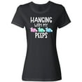 thumbnail image 1 of Inktastic Easter Hanging with My Peeps Pastel Bunnies Women's T-Shirt, 1 of 5