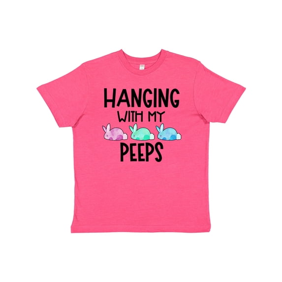 Inktastic Easter Hanging with My Peeps Pastel Bunnies Youth T-Shirt