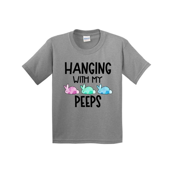 Inktastic Easter Hanging with My Peeps Pastel Bunnies Youth T-Shirt