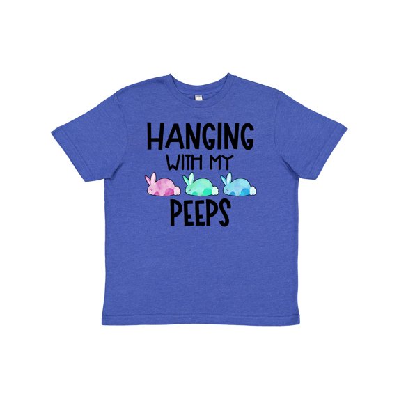 Inktastic Easter Hanging with My Peeps Pastel Bunnies Youth T-Shirt
