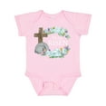 thumbnail image 1 of Inktastic Easter He Has Risen with Cross and Flowers Boys or Girls Baby Bodysuit, 1 of 5