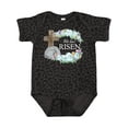 thumbnail image 1 of Inktastic Easter He Has Risen with Cross and Flowers Boys or Girls Baby Bodysuit, 1 of 5