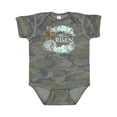 thumbnail image 1 of Inktastic Easter He Has Risen with Cross and Flowers Boys or Girls Baby Bodysuit, 1 of 5