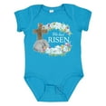 thumbnail image 1 of Inktastic Easter He Has Risen with Cross and Flowers Boys or Girls Baby Bodysuit, 1 of 5