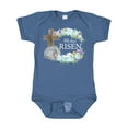 thumbnail image 1 of Inktastic Easter He Has Risen with Cross and Flowers Boys or Girls Baby Bodysuit, 1 of 5