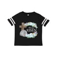 thumbnail image 1 of Inktastic Easter He Has Risen with Cross and Flowers Boys or Girls Toddler T-Shirt, 1 of 5