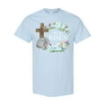 thumbnail image 1 of Inktastic Easter He Has Risen with Cross and Flowers T-Shirt, 1 of 5