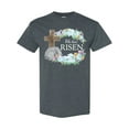 thumbnail image 1 of Inktastic Easter He Has Risen with Cross and Flowers T-Shirt, 1 of 5
