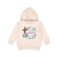 thumbnail image 1 of Inktastic Easter He Has Risen with Cross and Flowers Toddler Hoodie, 1 of 4