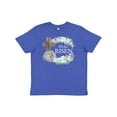 thumbnail image 1 of Inktastic Easter He Has Risen with Cross and Flowers Youth T-Shirt, 1 of 5