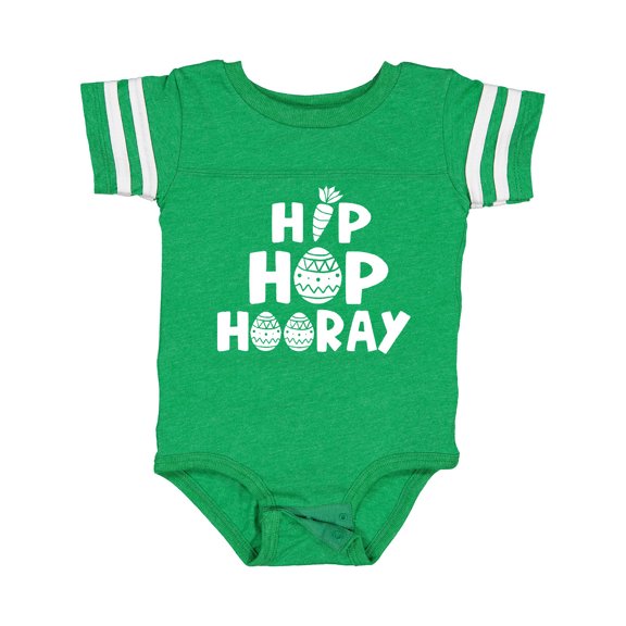 Inktastic Easter Hip Hop Hooray with Eggs and Carrot Boys or Girls Baby Bodysuit