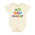 thumbnail image 1 of Inktastic Easter Hip Hop Hooray with Eggs and Carrot Boys or Girls Baby Bodysuit, 1 of 5