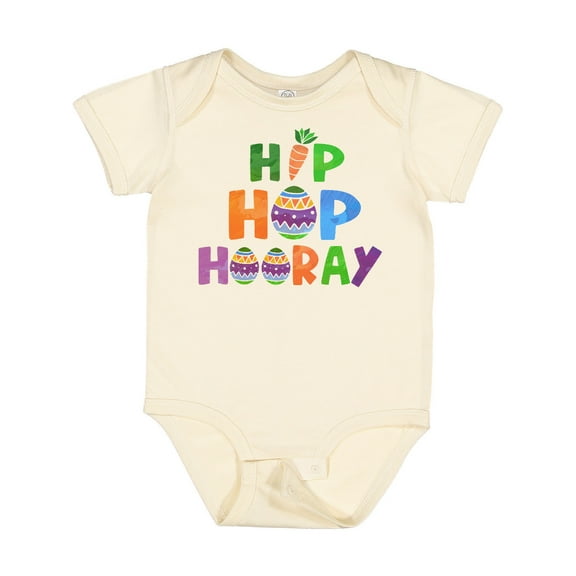 Inktastic Easter Hip Hop Hooray with Eggs and Carrot Boys or Girls Baby Bodysuit