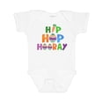 thumbnail image 1 of Inktastic Easter Hip Hop Hooray with Eggs and Carrot Boys or Girls Baby Bodysuit, 1 of 5