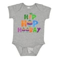 thumbnail image 1 of Inktastic Easter Hip Hop Hooray with Eggs and Carrot Boys or Girls Baby Bodysuit, 1 of 5