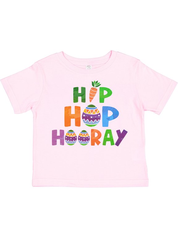 Easter Hip Hop Hooray with Eggs and Carrot Boys or Girls Toddler T-Shirt