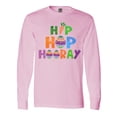 thumbnail image 1 of Inktastic Easter Hip Hop Hooray with Eggs and Carrot Long Sleeve T-Shirt, 1 of 5