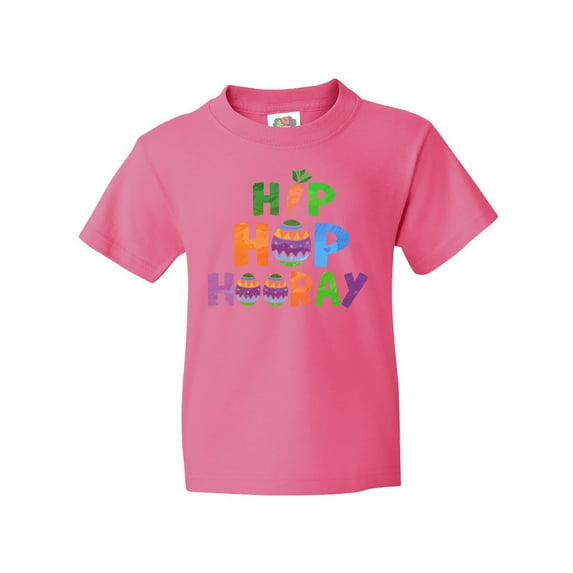Inktastic Easter Hip Hop Hooray with Eggs and Carrot Youth T-Shirt