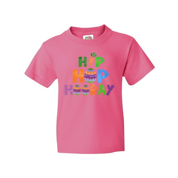 Inktastic Easter Hip Hop Hooray with Eggs and Carrot Youth T-Shirt