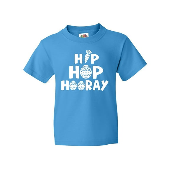 Inktastic Easter Hip Hop Hooray with Eggs and Carrot Youth T-Shirt