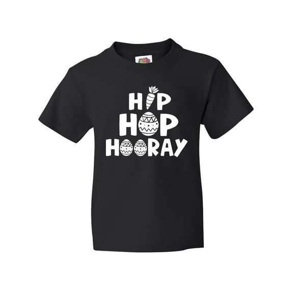 Inktastic Easter Hip Hop Hooray with Eggs and Carrot Youth T-Shirt