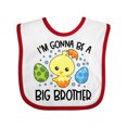 thumbnail image 1 of Inktastic Easter I'm Gonna Be a Big Brother with Green and Blue Eggs Boys Baby Bib, 1 of 4