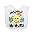 thumbnail image 1 of Inktastic Easter I'm Gonna Be a Big Brother with Green and Blue Eggs Boys Baby Bib, 1 of 4