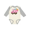 thumbnail image 1 of Inktastic Easter Jelly Bean Dump Truck Girls Long Sleeve Baby Bodysuit, 1 of 5