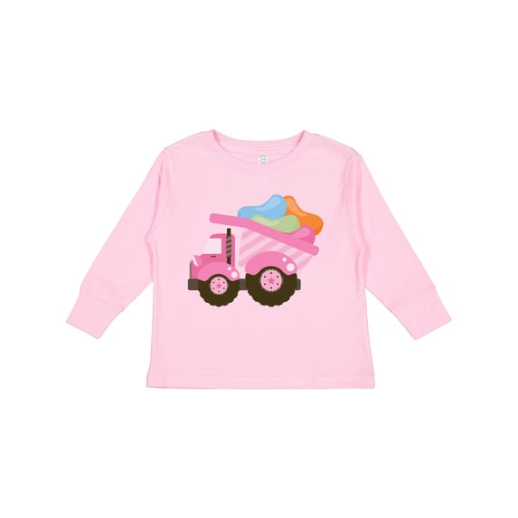 Inktastic Easter Jelly Bean Truck Girls Long Sleeve Toddler T-Shirt
