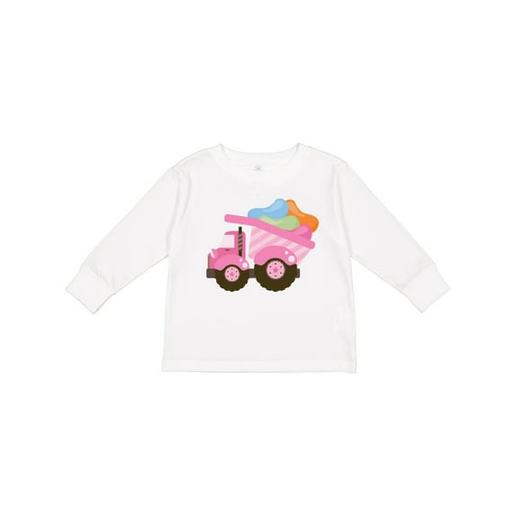 Inktastic Easter Jelly Bean Truck Girls Long Sleeve Toddler T-Shirt