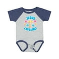 thumbnail image 1 of Inktastic Easter Jesus Loves Me with Cross and Flowers Boys or Girls Baby Bodysuit, 1 of 5