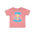 thumbnail image 1 of Inktastic Easter Jesus Loves Me with Cross and Flowers Boys or Girls Baby T-Shirt, 1 of 5