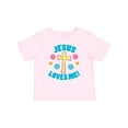 thumbnail image 1 of Inktastic Easter Jesus Loves Me with Cross and Flowers Boys or Girls Baby T-Shirt, 1 of 5