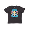 thumbnail image 1 of Inktastic Easter Jesus Loves Me with Cross and Flowers Youth T-Shirt, 1 of 5
