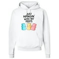 thumbnail image 1 of Inktastic Easter Just Hangin' with My Peeps Adult Hoodie Sweatshirt, 1 of 4