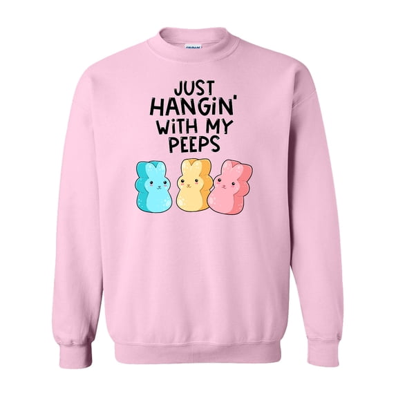 Inktastic Easter Just Hangin' with My Peeps Adult Sweatshirt