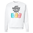 thumbnail image 1 of Inktastic Easter Just Hangin' with My Peeps Adult Sweatshirt, 1 of 4