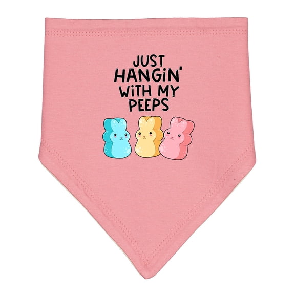Inktastic Easter Just Hangin' with My Peeps Baby Bandana Bib