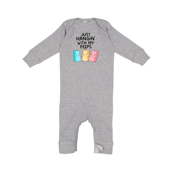 Inktastic Easter Just Hangin' with My Peeps Baby Romper Coveralls