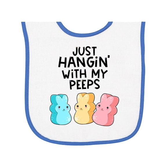 Inktastic Easter Just Hangin' with My Peeps Baby Terry Cloth Bib