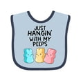 thumbnail image 1 of Inktastic Easter Just Hangin' with My Peeps Boys or Girls Baby Bib, 1 of 4