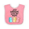 thumbnail image 1 of Inktastic Easter Just Hangin' with My Peeps Boys or Girls Baby Bib, 1 of 4